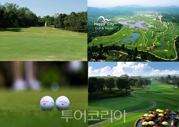 ((시계방향) Waterford Valley Chiang Rai, Happy City Golf & Resort, Santiburi Country Club Chiang Rai