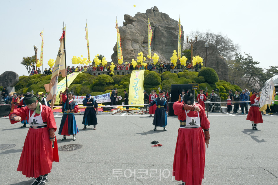 목포 유달산 봄축제 수군 교대식