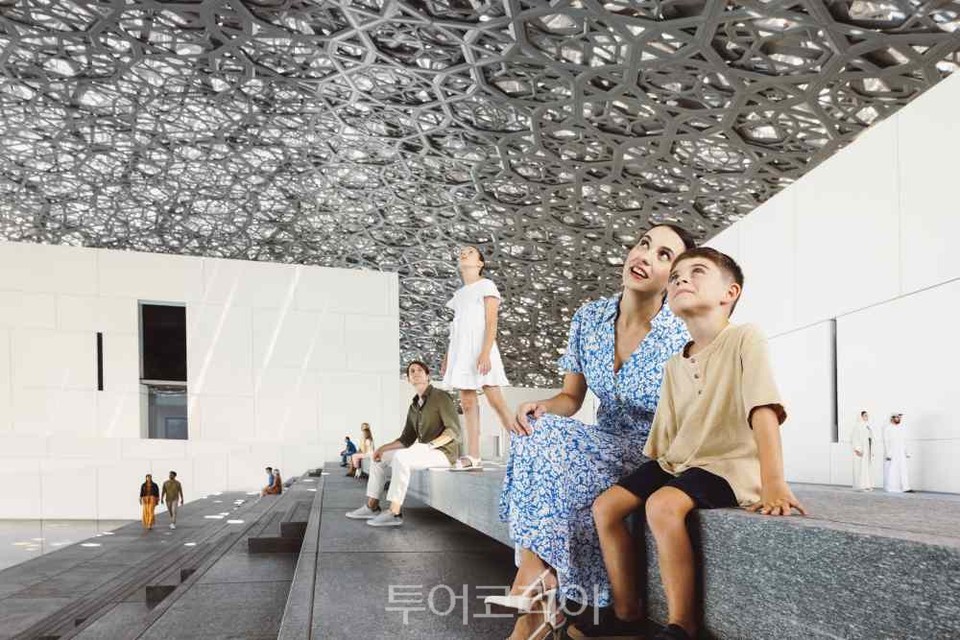 Under Louvre Abu Dhabi Dome of Light